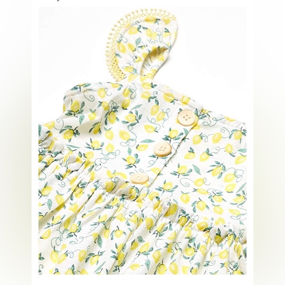 🆕JESSICA SIMPSON BABY - 18M - NWT - 2PC LEMON DRESS AND BLOOMER - Picture 5 of 7